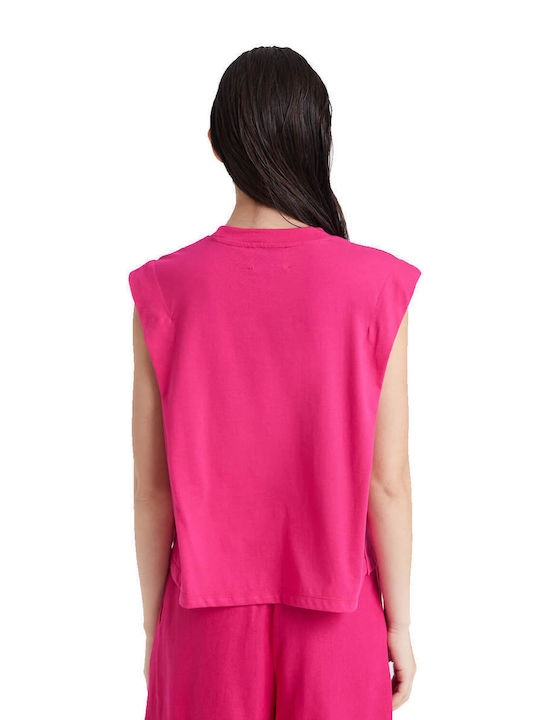 4tailors Women's Summer Blouse Sleeveless Fuchsia