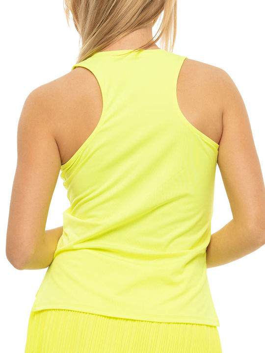 Lucky In Love Women's Athletic Blouse Sleeveless Yellow