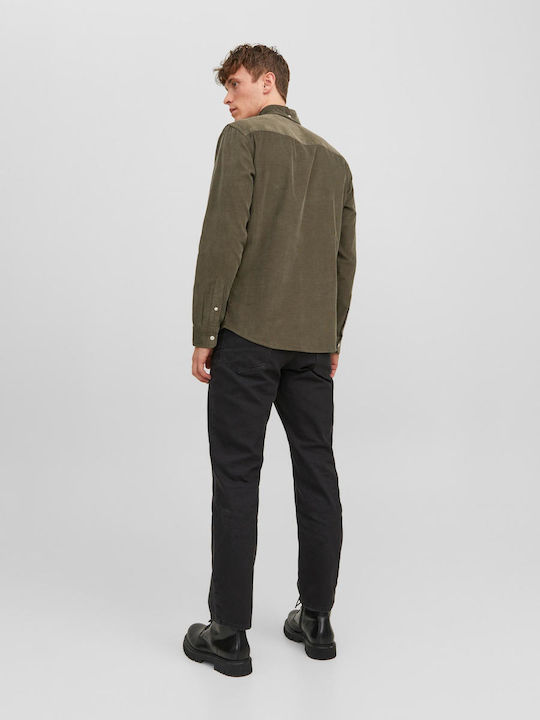 Jack & Jones Herrenhemd Langärmelig Cord Grape Leaf