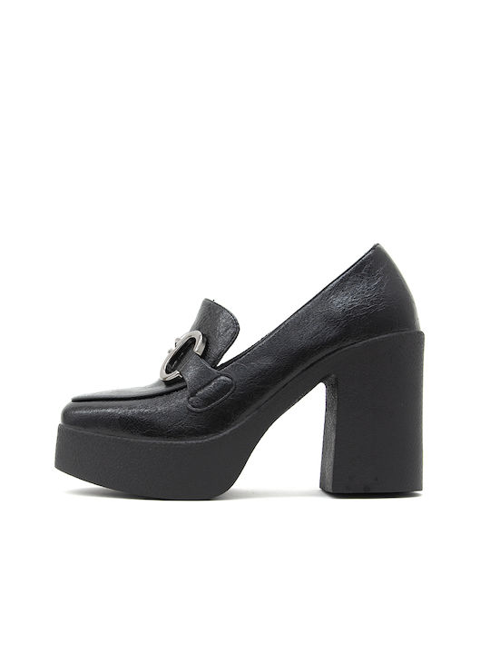 Noa Harmon Synthetic Leather Black Low Heels