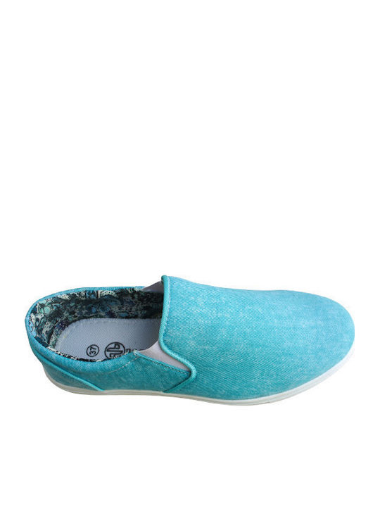 Ανατομικά Γυναικεία Slip-On Πάνινα Τιρκουάζ
