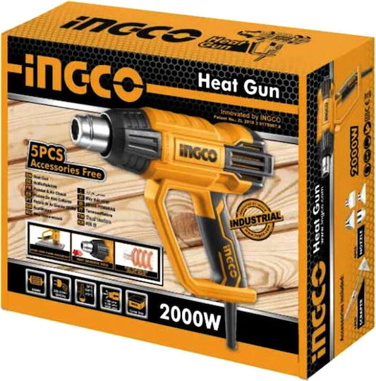 Ingco Πιστόλι Θερμού Αέρα 2000W