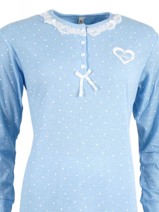 G Secret Winter Women's Pyjama Set Light Blue