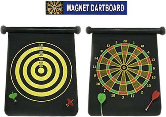ToyMarkt Magnetisches Ziel beidseitig 35cm mit 2 Magneten Set mit Ziel & Darts