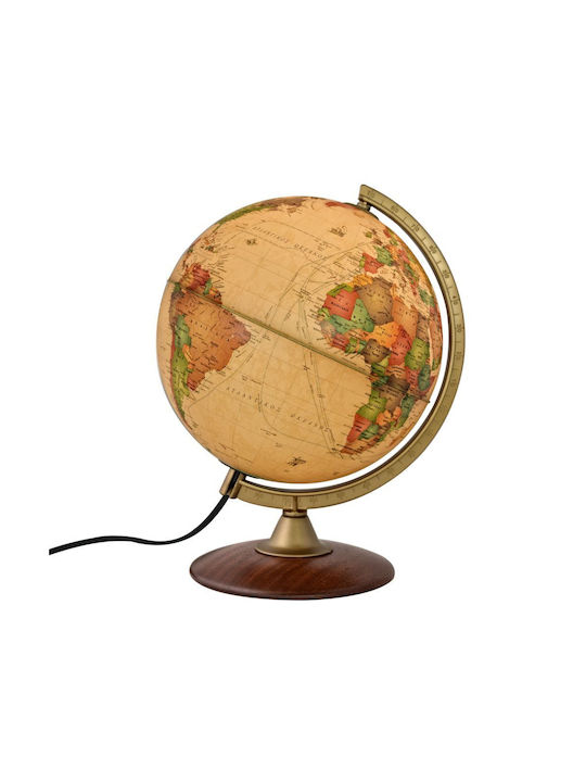 Cosmic Illuminated World Globe with Diameter 25cm Globe with Wooden Base 25.0 cm.
