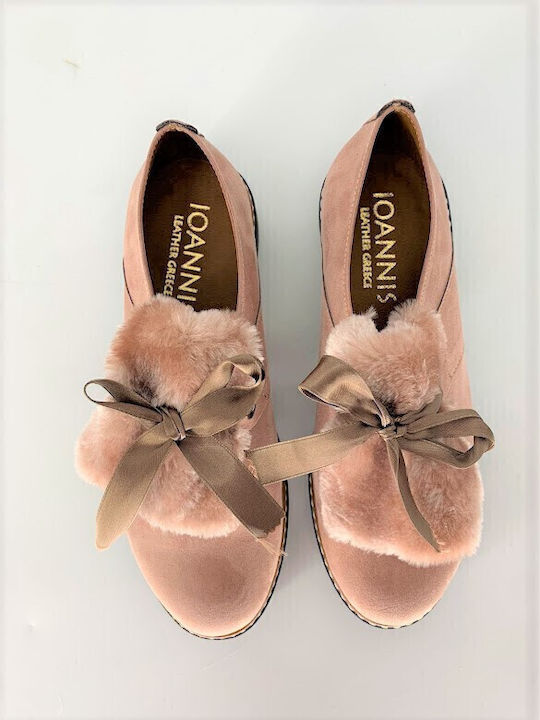 Oxfords Flatform pentru femei în Roz Culore