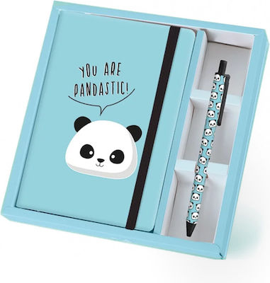 Total Gift Panda Kinder Schreibwarenset mit Kugelschreiber und Mechanischer Bleistift Notizbuch mit Stift A5