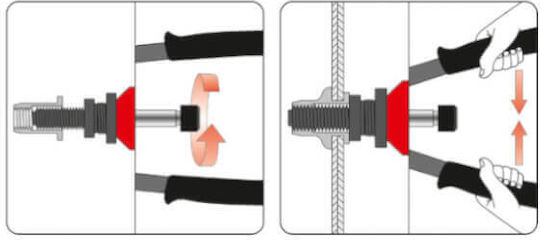 Yato YT-36127 Nietpistole Schere/Decke für Nieten mit Gewinde M3-M12 Länge 360mm