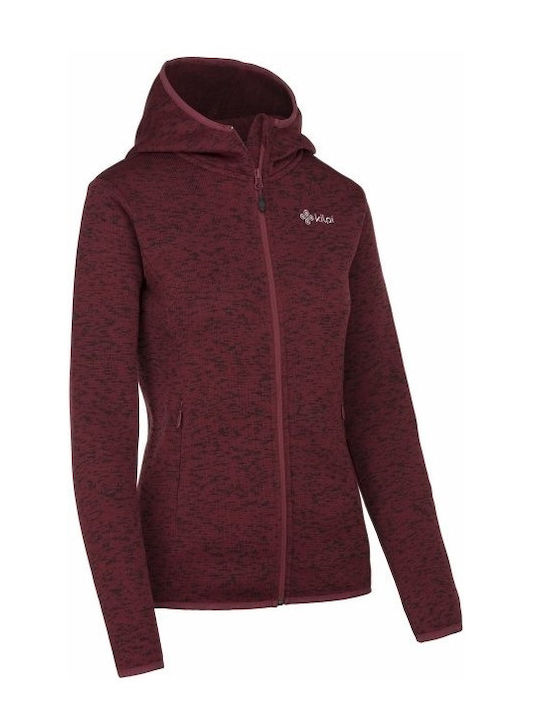 Kilpi Fleece - Polar Jachetă de damă în Burgundy Culoare