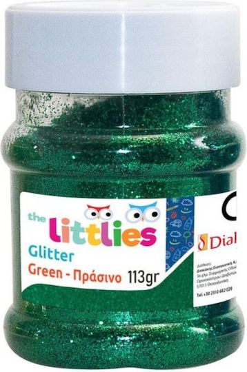 The Littlies Green Glitter Gold Dust in Shaker Jar 113gr