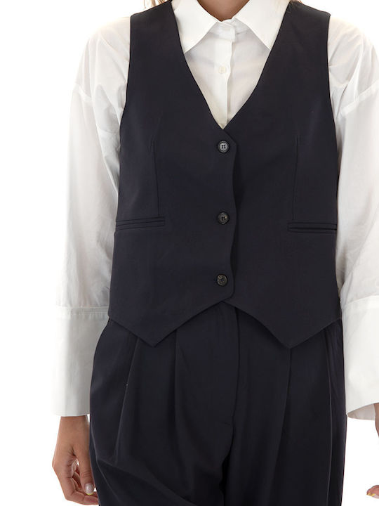 Women's Vest Blue Black