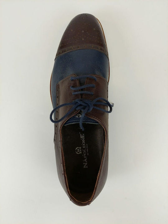 Leder Herren Oxfords Blau