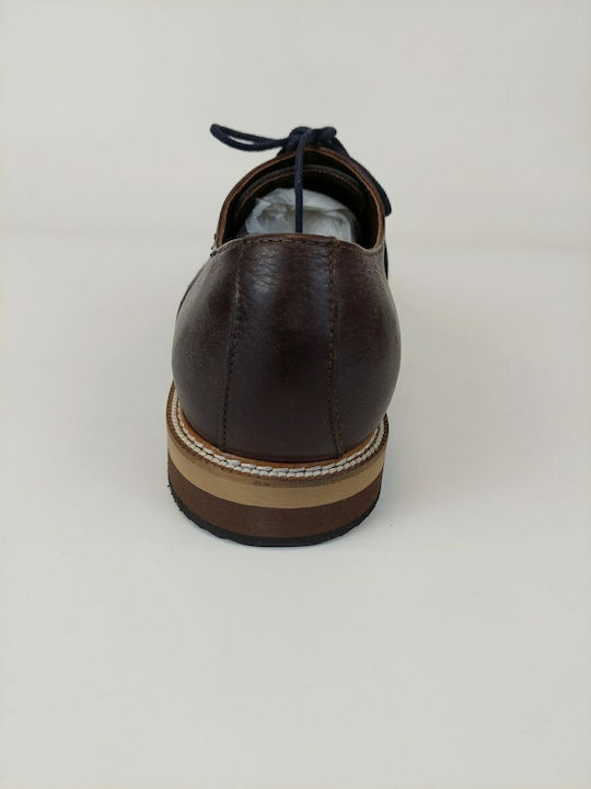 Leder Herren Oxfords Blau