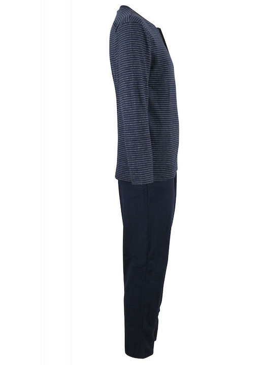 G Secret Men's Winter Pajamas Set Navy Blue