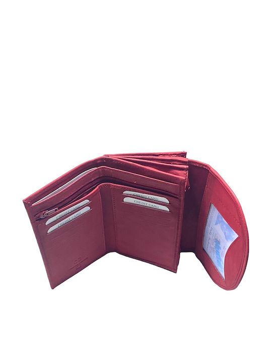 Large Leather Women's Wallet Classic Red