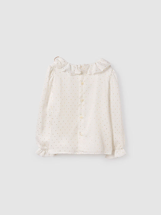 Abel & Lula Kids Blouse Long Sleeve Ecru