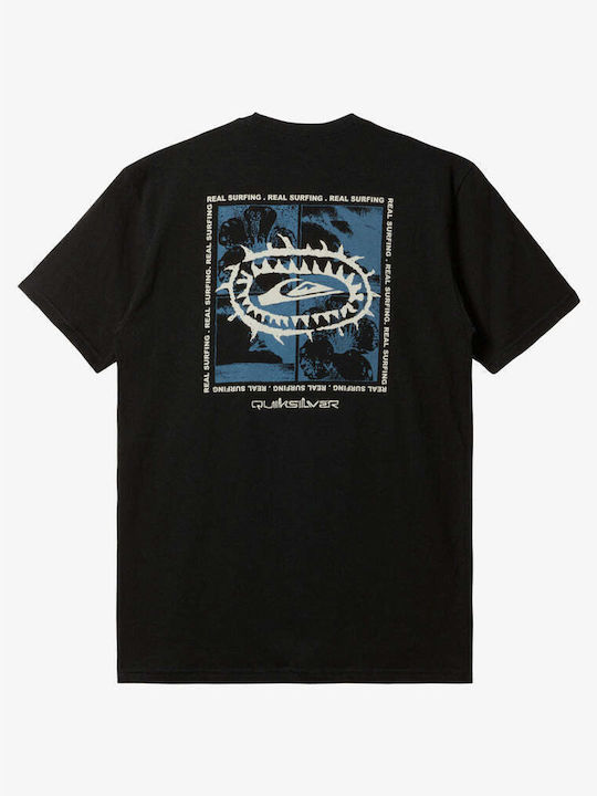 Quiksilver T-shirt Bărbătesc cu Mânecă Scurtă Negru