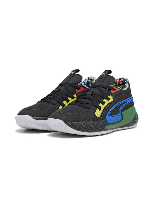 Puma Court Rider Chaos Low Basketball Shoes Black