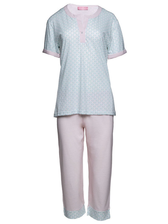 Pink Label De vară Set Pijamale pentru Femei De bumbac Roz