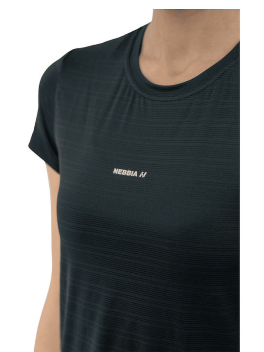 Nebbia Γυναικείο Αθλητικό T-shirt Μαύρο