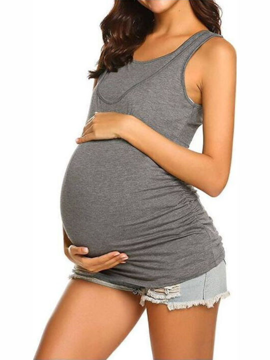 Queen Mother Maternity Top Gray