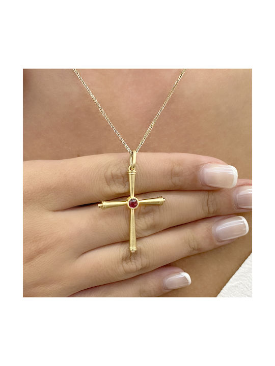 Damen Gold Byzantinisch Kreuz 18K