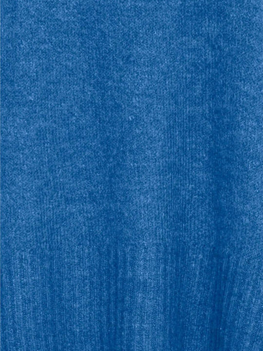 ICHI Damen Langarm Pullover Blau