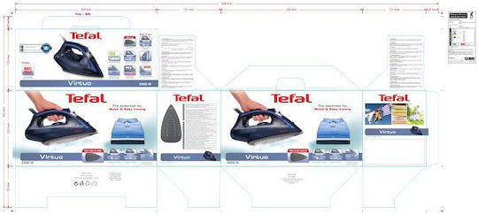 Tefal Virtuo Σίδερο Ατμού 2000W με Συνεχόμενη Παροχή Ατμού 24gr/min