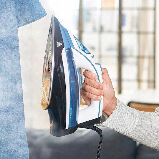 Black & Decker BXIR2402E Steam Iron 2400W with Stainless Steel Plate and Continuous Steam Supply 30g/min