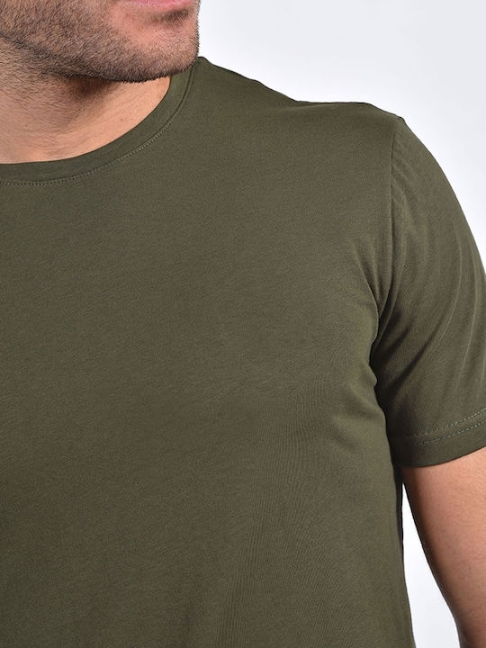 Clever Men's Short Sleeve T-shirt Khaki