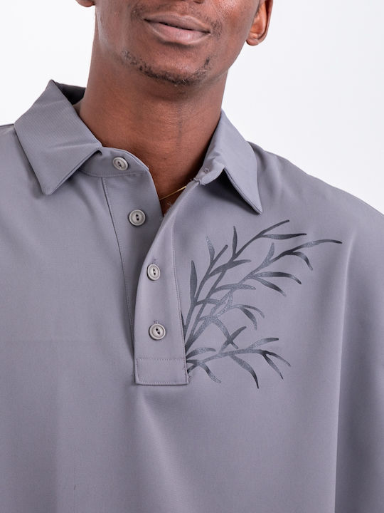 Polo Herrenbluse Kurzarm Graue