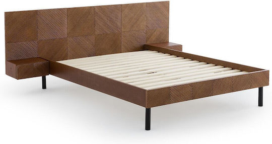 Schlafzimmermöbel-Set mit Latten 160x200cm 3 Stück