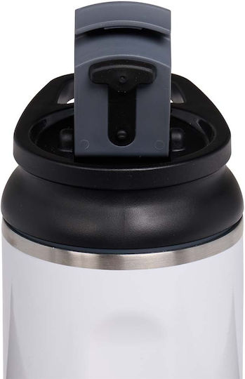 Igloo Tumbler Glas Thermosflasche Rostfreier Stahl BPA Frei 354ml Weiß mit Stroh und Handgriff