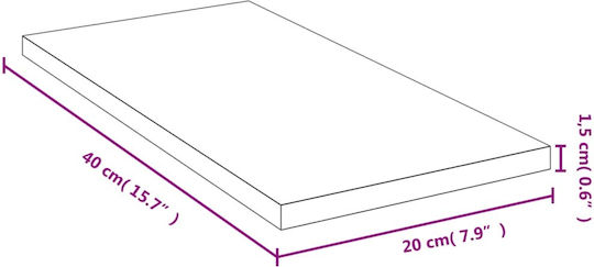 Raft Din Bambus 40x20x1.5cm