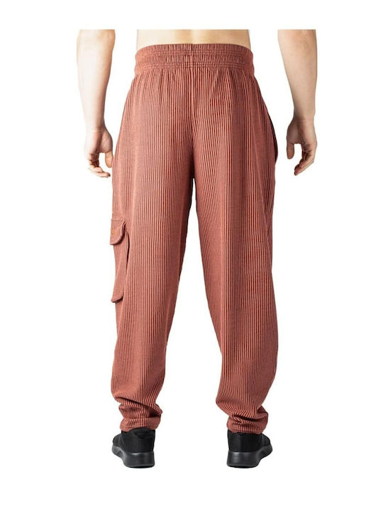 Boston Cargo Men's Sweatpants with Elastic Brown