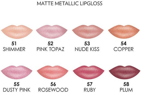 Golden Rose Metals Metallic Shine Lip Gloss 58 Plum 4.5ml