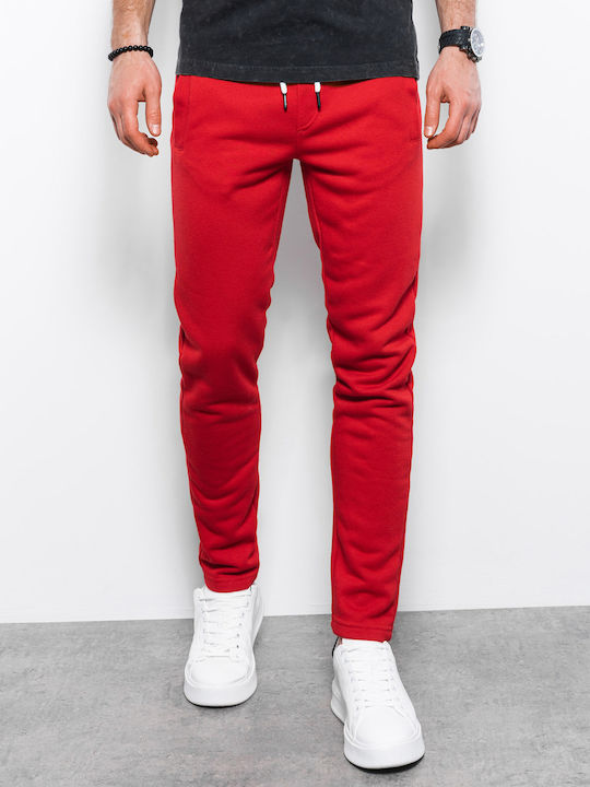 Ombre Men's Sweatpants with Rubber Red