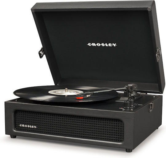 Crosley Voyager CR8017B-BK Кутия за риболовни принадлежности Грамофон с Предусилвател и Вградени говорители Черен
