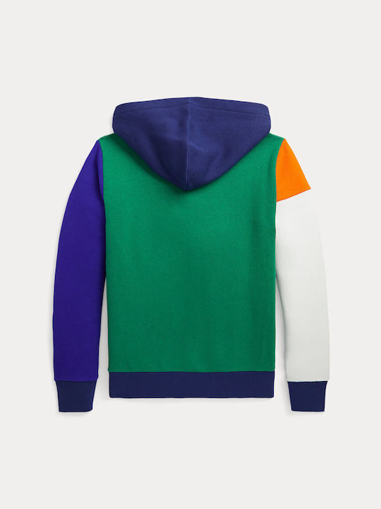 Ralph Lauren Fleece - Polar Hanorac pentru copii cu glugă și buzunare Multicolor