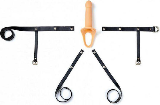 Virgite Harness με Dildo 16.6cm στο χρώμα του δέρματος