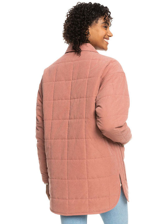 Roxy Women's Short Lifestyle Jacket for Spring or Autumn Pink