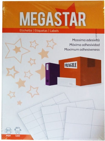 Megastar 1800 Selbstklebende A4-Etiketten 70x48mm