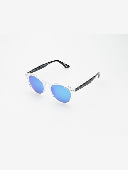 O'neill Offshore Men's Sunglasses with Transparent Acetate Frame and Light Blue Polarized Lenses