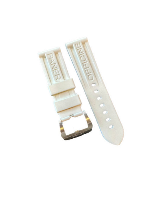 Rubber Strap White 24mm