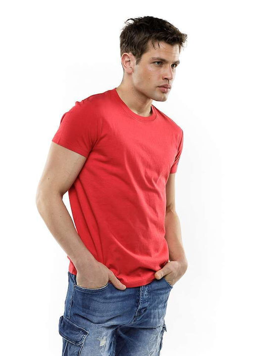 Devergo Herren T-Shirt Kurzarm Rot