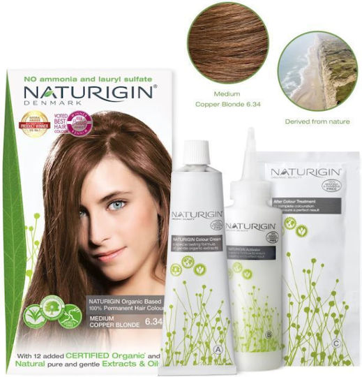 Naturigin Боя за коса Без амоняк Medium Copper Blonde 6.34
