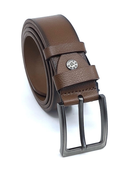 Legend Accessories Men's Leather Wide Belt Brown