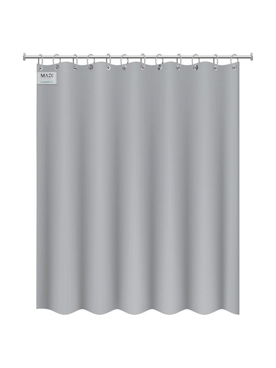 Madi Llano Shower Curtain Fabric 180x200cm Gray