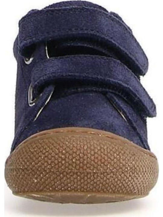 Suede Παιδικά Μποτάκια με Σκρατς Navy Μπλε