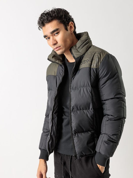 Devergo Men's Winter Puffer Jacket Black